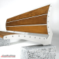 Preview: SITZBANK THETIS Edelstahl, Holz, Zeitlos / Bequem